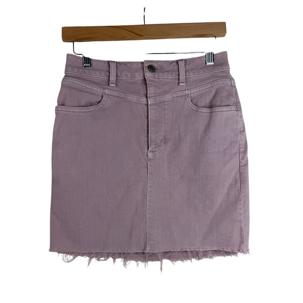 Hollister Women's Denim Ultra High Rise Pencil Skirt Size 5 Purple Lavender